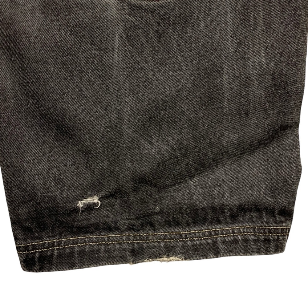 Negro‎ League Baggy Fit Baseball Jeans 44 x 34 Embroidered Patches Black Grey * - Picture 14 of 14